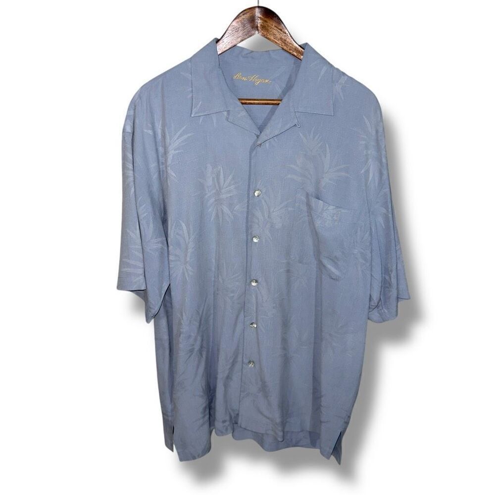 Ben Hogan 100% Silk Hawaiian Button Up Bowling Shirt Size L